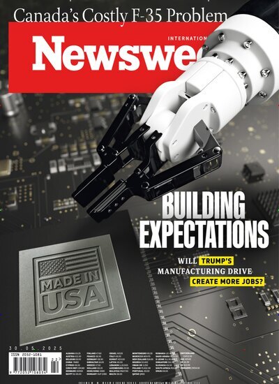 Titelbild der Ausgabe 17/2025 von Newsweek International. Diese Zeitschrift und viele weitere Wirtschaftsmagazine und Politikmagazine als Abo oder epaper bei United Kiosk online kaufen.