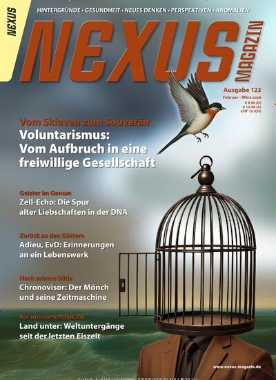 Titelbild der Ausgabe 123/2026 von Nexus Magazin. Diese Zeitschrift und viele weitere Reisemagazine, Freizeitmagazine und Wissensmagazine als Abo oder epaper bei United Kiosk online kaufen.
