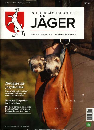 Titelbild der Ausgabe 23/2022 von Niedersächsischer Jäger. Diese Zeitschrift und viele weitere Naturzeitschriften, Landwirtschaftszeitungen und Umweltmagazine als Abo oder epaper bei United Kiosk online kaufen.
