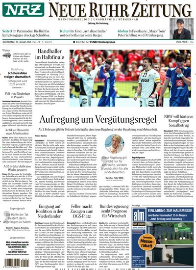Titelbild der Ausgabe 24/2026 von NRZ Neue Ruhr Zeitung Duisburg. Diese Zeitschrift und viele weitere Zeitungsabos als Abo oder epaper bei United Kiosk online kaufen.
