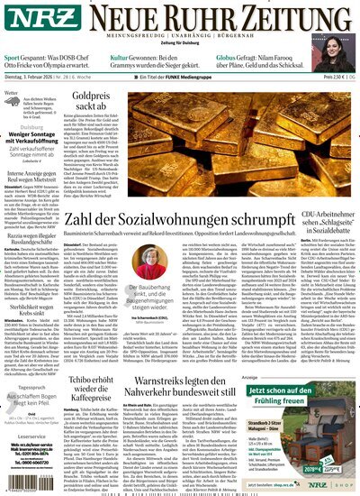 Titelbild der Ausgabe 28/2026 von NRZ Neue Ruhr Zeitung Duisburg. Diese Zeitschrift und viele weitere Zeitungsabos als Abo oder epaper bei United Kiosk online kaufen.