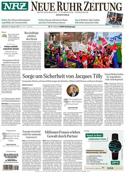 Titelbild der Ausgabe 35/2026 von NRZ Neue Ruhr Zeitung Duisburg. Diese Zeitschrift und viele weitere Zeitungsabos als Abo oder epaper bei United Kiosk online kaufen.