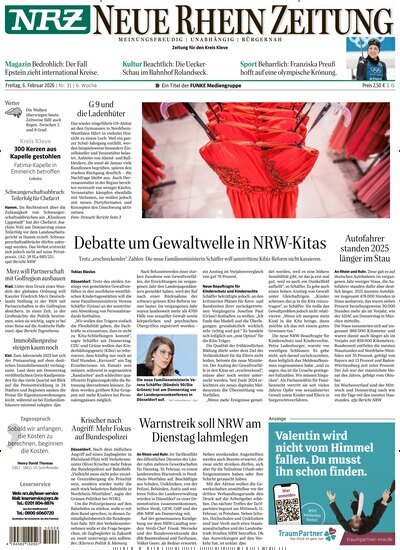 Titelbild der Ausgabe 31/2026 von NRZ Neue Ruhr Zeitung Emmerich Kleve. Diese Zeitschrift und viele weitere Zeitungsabos als Abo oder epaper bei United Kiosk online kaufen.
