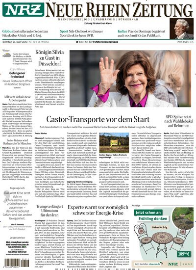 Titelbild der Ausgabe 70/2026 von NRZ Neue Ruhr Zeitung Emmerich Kleve. Diese Zeitschrift und viele weitere Zeitungsabos als Abo oder epaper bei United Kiosk online kaufen.