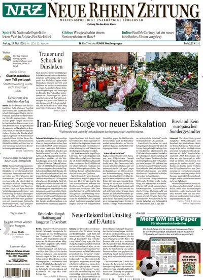Titelbild der Ausgabe 122/2026 von NRZ Neue Ruhr Zeitung Emmerich Kleve. Diese Zeitschrift und viele weitere Zeitungsabos als Abo oder epaper bei United Kiosk online kaufen.