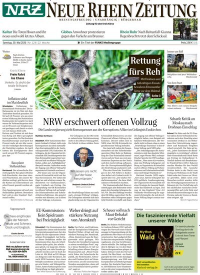 Titelbild der Ausgabe 123/2026 von NRZ Neue Ruhr Zeitung Emmerich Kleve. Diese Zeitschrift und viele weitere Zeitungsabos als Abo oder epaper bei United Kiosk online kaufen.