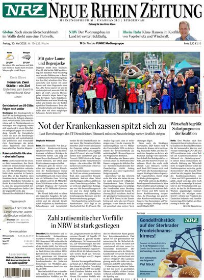 Titelbild der Ausgabe 124/2025 von NRZ Neue Ruhr Zeitung Emmerich Kleve. Diese Zeitschrift und viele weitere Zeitungsabos als Abo oder epaper bei United Kiosk online kaufen.