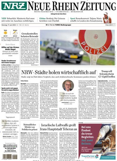 Titelbild der Ausgabe 138/2025 von NRZ Neue Ruhr Zeitung Emmerich Kleve. Diese Zeitschrift und viele weitere Zeitungsabos als Abo oder epaper bei United Kiosk online kaufen.