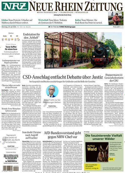 Titelbild der Ausgabe 172/2026 von NRZ Neue Ruhr Zeitung Emmerich Kleve. Diese Zeitschrift und viele weitere Zeitungsabos als Abo oder epaper bei United Kiosk online kaufen.