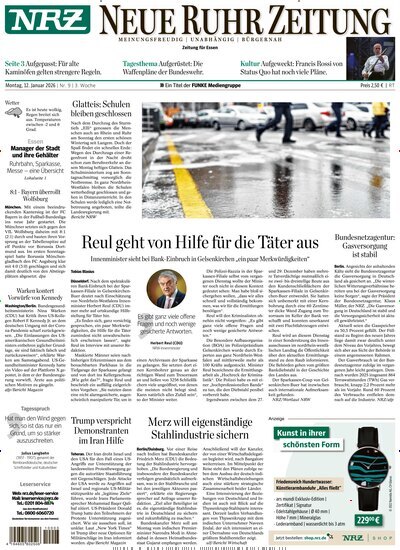 Titelbild der Ausgabe 9/2026 von NRZ Neue Ruhr Zeitung Essen. Diese Zeitschrift und viele weitere Zeitungsabos als Abo oder epaper bei United Kiosk online kaufen.