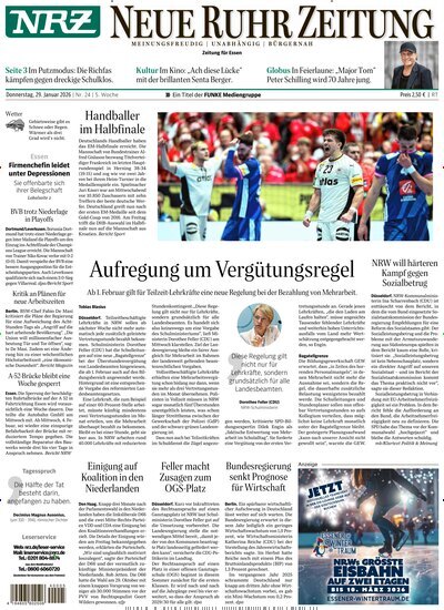 Titelbild der Ausgabe 24/2026 von NRZ Neue Ruhr Zeitung Essen. Diese Zeitschrift und viele weitere Zeitungsabos als Abo oder epaper bei United Kiosk online kaufen.