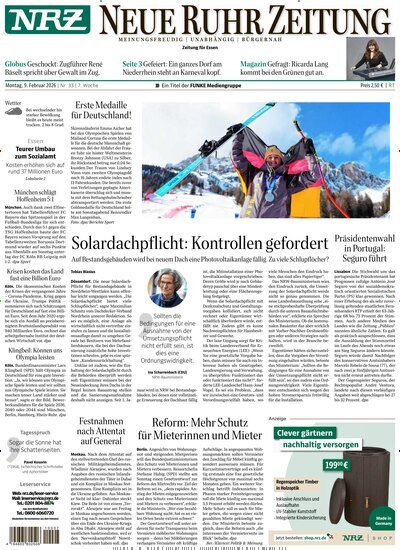 Titelbild der Ausgabe 33/2026 von NRZ Neue Ruhr Zeitung Essen. Diese Zeitschrift und viele weitere Zeitungsabos als Abo oder epaper bei United Kiosk online kaufen.