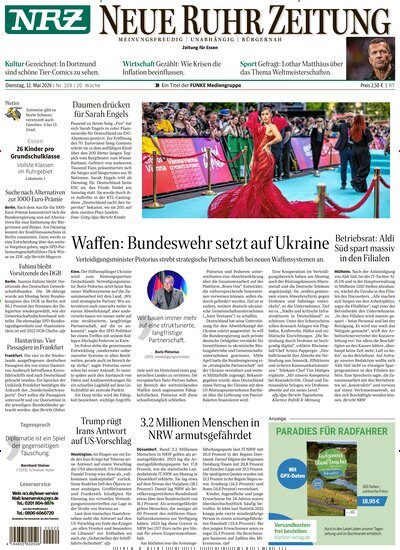 Titelbild der Ausgabe 109/2026 von NRZ Neue Ruhr Zeitung Essen. Diese Zeitschrift und viele weitere Zeitungsabos als Abo oder epaper bei United Kiosk online kaufen.
