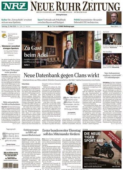 Titelbild der Ausgabe 118/2026 von NRZ Neue Ruhr Zeitung Essen. Diese Zeitschrift und viele weitere Zeitungsabos als Abo oder epaper bei United Kiosk online kaufen.