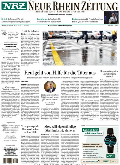 Titelbild der Ausgabe 9/2026 von NRZ Neue Ruhr Zeitung Rheinberg. Diese Zeitschrift und viele weitere Zeitungsabos als Abo oder epaper bei United Kiosk online kaufen.
