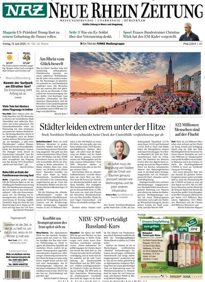 Titelbild der Ausgabe 135/2025 von NRZ Neue Ruhr Zeitung Rheinberg. Diese Zeitschrift und viele weitere Zeitungsabos als Abo oder epaper bei United Kiosk online kaufen.