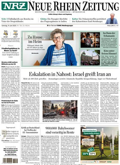 Titelbild der Ausgabe 136/2025 von NRZ Neue Ruhr Zeitung Rheinberg. Diese Zeitschrift und viele weitere Zeitungsabos als Abo oder epaper bei United Kiosk online kaufen.