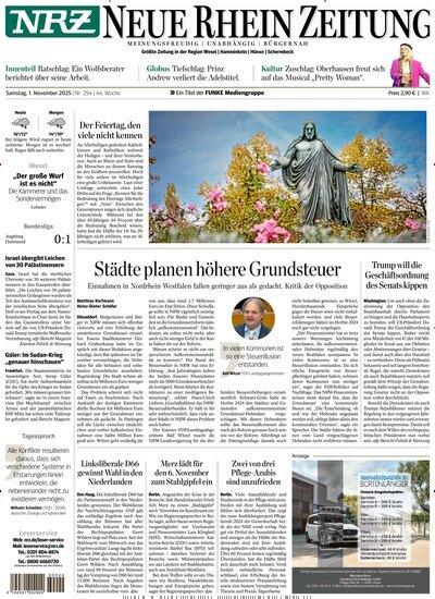 Titelbild der Ausgabe 253/2025 von NRZ Neue Ruhr Zeitung Wesel. Diese Zeitschrift und viele weitere Zeitungsabos als Abo oder epaper bei United Kiosk online kaufen.