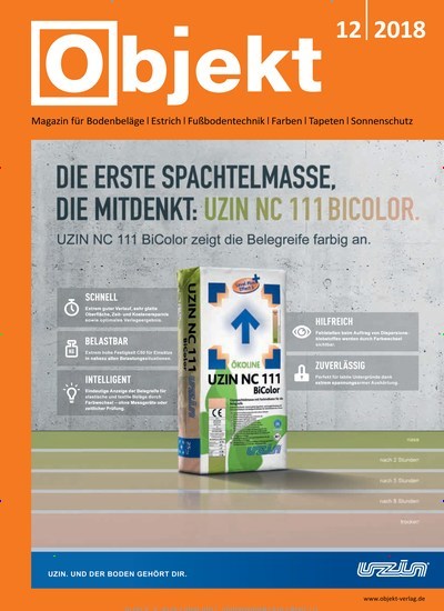 Titelbild der Ausgabe 12/2018 von Objekt. Diese Zeitschrift und viele weitere Architekturzeitschriften und Bauzeitschriften als Abo oder epaper bei United Kiosk online kaufen.