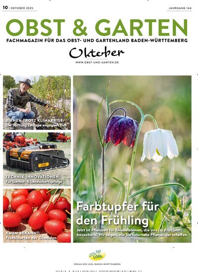 Titelbild der Ausgabe 10/2025 von Obst & Garten. Diese Zeitschrift und viele weitere Naturzeitschriften, Landwirtschaftszeitungen und Umweltmagazine als Abo oder epaper bei United Kiosk online kaufen.
