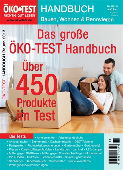 Titelbild der Ausgabe 11/2012 von ÖKO-TEST Handbuch Bauen. Diese Zeitschrift und viele weitere Wirtschaftsmagazine und Politikmagazine als Abo oder epaper bei United Kiosk online kaufen.