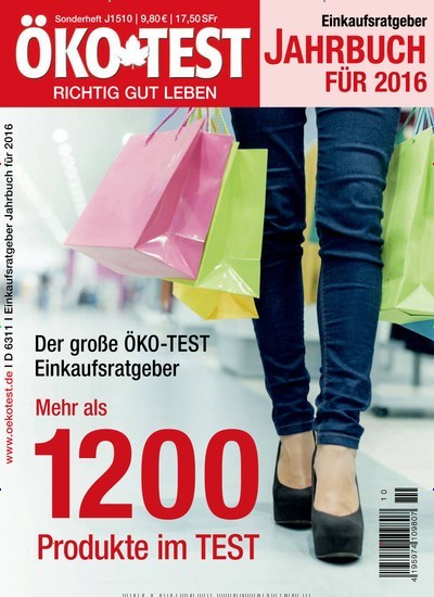 Titelbild der Ausgabe 10/2015 von ÖKO-TEST Jahrbuch. Diese Zeitschrift und viele weitere Wirtschaftsmagazine und Politikmagazine als Abo oder epaper bei United Kiosk online kaufen.