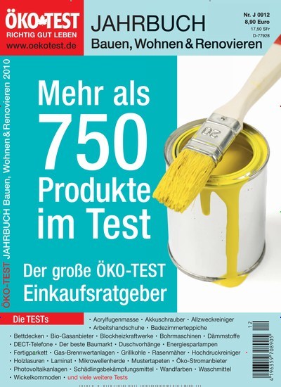 Titelbild der Ausgabe 12/2009 von ÖKO-TEST Jahrbuch Bauen & Wohnen. Diese Zeitschrift und viele weitere Wirtschaftsmagazine und Politikmagazine als Abo oder epaper bei United Kiosk online kaufen.