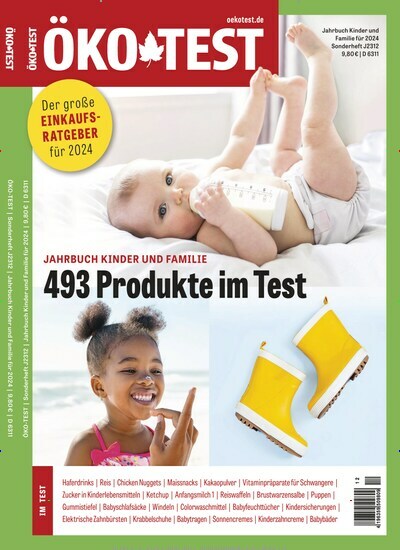 Titelbild der Ausgabe 12/2023 von ÖKO-TEST Jahrbuch Kinder und Familie. Diese Zeitschrift und viele weitere Elternzeitschriften und Tierzeitschriften als Abo oder epaper bei United Kiosk online kaufen.