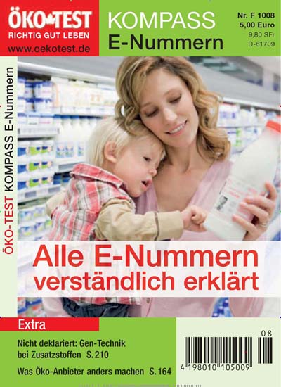 Titelbild der Ausgabe 8/2010 von ÖKO-TEST Kompass E-Nummern. Diese Zeitschrift und viele weitere Wirtschaftsmagazine und Politikmagazine als Abo oder epaper bei United Kiosk online kaufen.