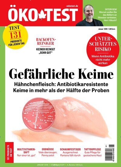 Titelbild der Ausgabe 1/2026 von ÖKO-TEST Magazin. Diese Zeitschrift und viele weitere Wirtschaftsmagazine und Politikmagazine als Abo oder epaper bei United Kiosk online kaufen.