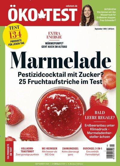 Titelbild der Ausgabe 9/2025 von ÖKO-TEST Magazin. Diese Zeitschrift und viele weitere Wirtschaftsmagazine und Politikmagazine als Abo oder epaper bei United Kiosk online kaufen.