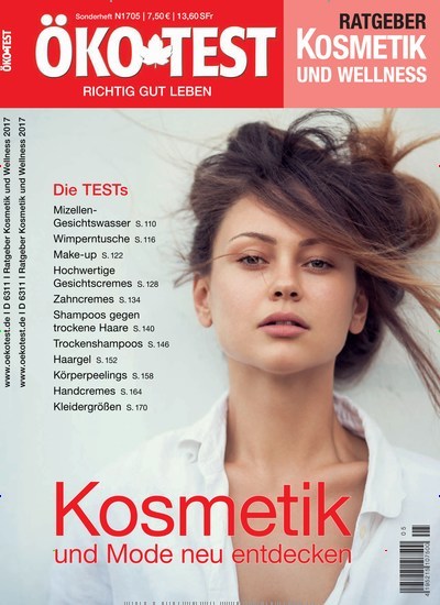 Titelbild der Ausgabe 5/2017 von ÖKO-TEST Ratgeber Kosmetik und Wellness. Diese Zeitschrift und viele weitere Wirtschaftsmagazine und Politikmagazine als Abo oder epaper bei United Kiosk online kaufen.
