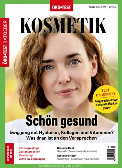 Titelbild der Ausgabe 6/2026 von ÖKO-TEST Ratgeber Kosmetik und Wellness. Diese Zeitschrift und viele weitere Wirtschaftsmagazine und Politikmagazine als Abo oder epaper bei United Kiosk online kaufen.