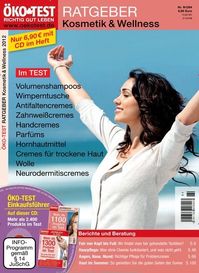 Titelbild der Ausgabe 94/2012 von ÖKO-TEST Ratgeber Kosmetik und Wellness. Diese Zeitschrift und viele weitere Wirtschaftsmagazine und Politikmagazine als Abo oder epaper bei United Kiosk online kaufen.