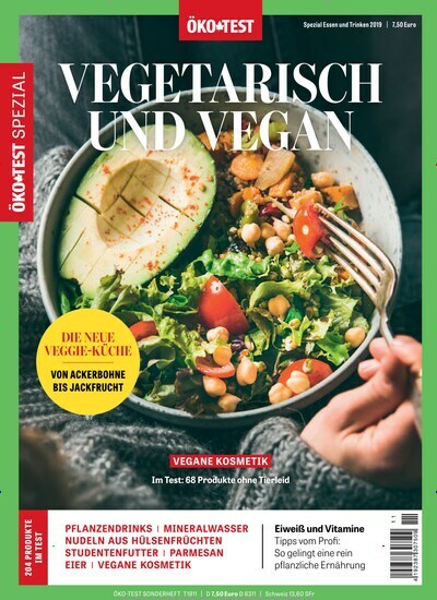 Titelbild der Ausgabe 11/2019 von ÖKO-TEST Spezial Vegetarisch und Vegan. Diese Zeitschrift und viele weitere Kochzeitschriften und Backzeitschriften als Abo oder epaper bei United Kiosk online kaufen.