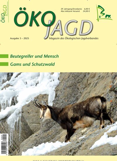 Titelbild der Ausgabe 3/2025 von ÖKOJAGD. Diese Zeitschrift und viele weitere Naturzeitschriften, Landwirtschaftszeitungen und Umweltmagazine als Abo oder epaper bei United Kiosk online kaufen.
