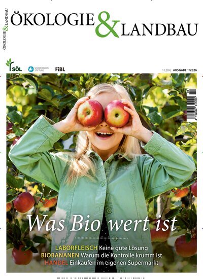 Titelbild der Ausgabe 1/2026 von Ökologie & Landbau. Diese Zeitschrift und viele weitere Naturzeitschriften, Landwirtschaftszeitungen und Umweltmagazine als Abo oder epaper bei United Kiosk online kaufen.
