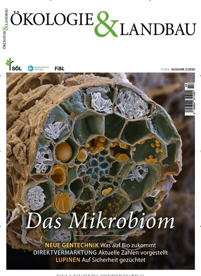 Titelbild der Ausgabe 2/2026 von Ökologie & Landbau. Diese Zeitschrift und viele weitere Naturzeitschriften, Landwirtschaftszeitungen und Umweltmagazine als Abo oder epaper bei United Kiosk online kaufen.