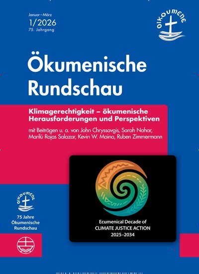 Titelbild der Ausgabe 1/2026 von Ökumenische Rundschau. Diese Zeitschrift und viele weitere Kunstmagazine und Kulturmagazine als Abo oder epaper bei United Kiosk online kaufen.