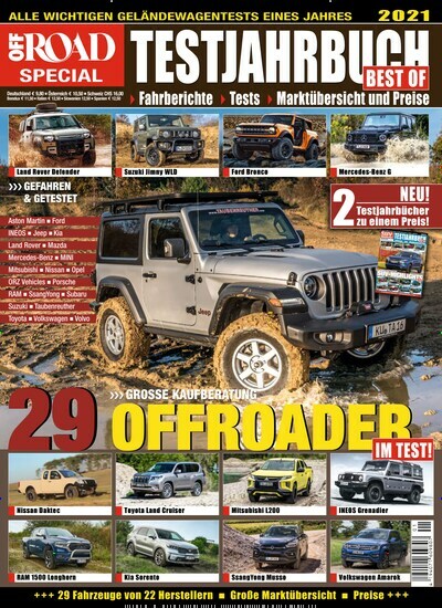 Titelbild der Ausgabe 1/2021 von Off Road Testjahrbuch. Diese Zeitschrift und viele weitere Automagazine und Motorradzeitschriften als Abo oder epaper bei United Kiosk online kaufen.
