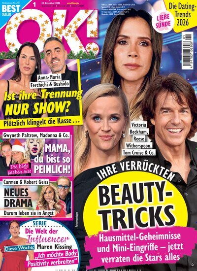 Titelbild der Ausgabe 1/2026 von OK!. Diese Zeitschrift und viele weitere Lifestylemagazine und Peoplemagazine als Abo oder epaper bei United Kiosk online kaufen.