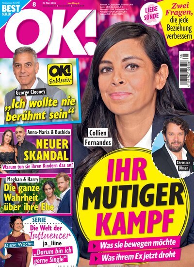 Titelbild der Ausgabe 8/2026 von OK!. Diese Zeitschrift und viele weitere Lifestylemagazine und Peoplemagazine als Abo oder epaper bei United Kiosk online kaufen.
