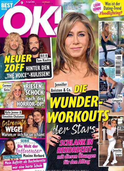 Titelbild der Ausgabe 9/2025 von OK!. Diese Zeitschrift und viele weitere Lifestylemagazine und Peoplemagazine als Abo oder epaper bei United Kiosk online kaufen.