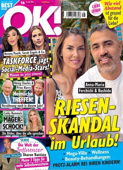 Titelbild der Ausgabe 16/2025 von OK!. Diese Zeitschrift und viele weitere Lifestylemagazine und Peoplemagazine als Abo oder epaper bei United Kiosk online kaufen.