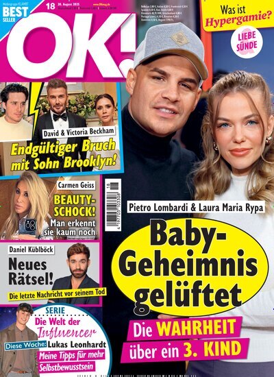 Titelbild der Ausgabe 18/2025 von OK!. Diese Zeitschrift und viele weitere Lifestylemagazine und Peoplemagazine als Abo oder epaper bei United Kiosk online kaufen.