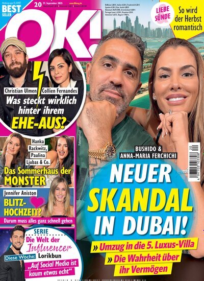 Titelbild der Ausgabe 20/2025 von OK!. Diese Zeitschrift und viele weitere Lifestylemagazine und Peoplemagazine als Abo oder epaper bei United Kiosk online kaufen.