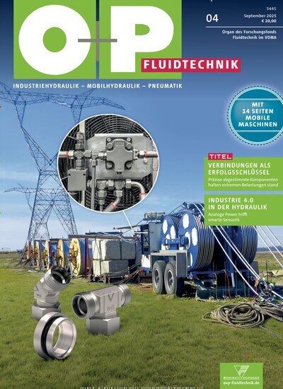 Titelbild der Ausgabe 4/2025 von O+P Fluidtechnik. Diese Zeitschrift und viele weitere Industriemagazine und Handwerkmagazine als Abo oder epaper bei United Kiosk online kaufen.