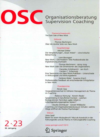 Titelbild der Ausgabe 2/2023 von Organisationsberatung, Supervision, Coaching. Diese Zeitschrift und viele weitere Businessmagazine als Abo oder epaper bei United Kiosk online kaufen.