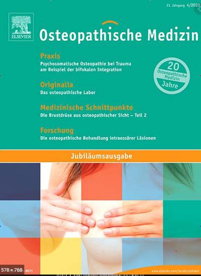 Titelbild der Ausgabe 4/2020 von Osteopathische Medizin. Diese Zeitschrift und viele weitere Pflegezeitschriften und medizinische Fachzeitschriften als Abo oder epaper bei United Kiosk online kaufen.