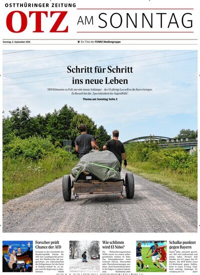 Titelbild der Ausgabe 36/2026 von Ostthüringer Zeitung OTZ am Sonntag. Diese Zeitschrift und viele weitere Zeitungsabos als Abo oder epaper bei United Kiosk online kaufen.